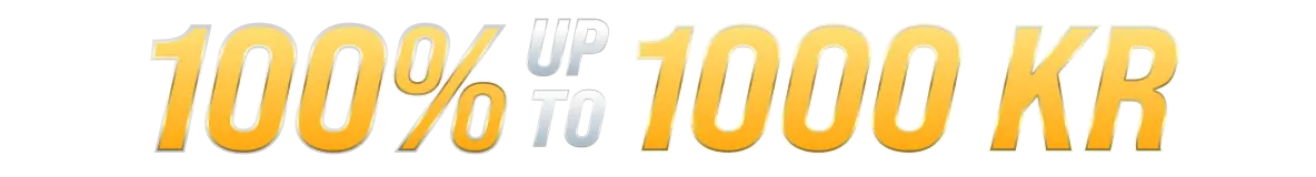 100%  up to  1000 kr  